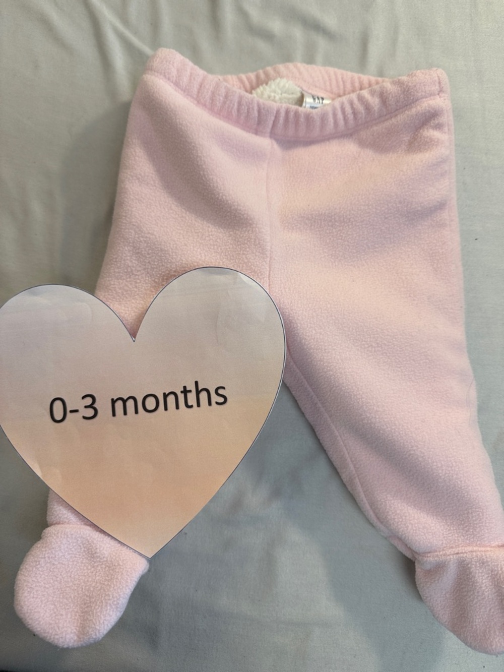GAP Soft Pink Baby Footed Sherpa lined pants